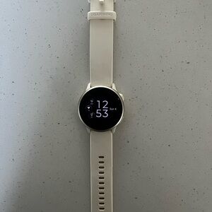 Garmin Cream Smartwatch with Black Face